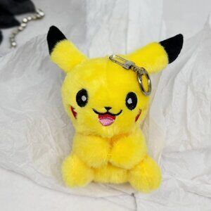 Keychain Pikachu Mini Stuffie Bag Accessory Pokemon Gifts Excellent Condition